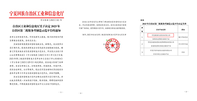 基層動態(tài)｜寧夏數(shù)據(jù)科技股份有限公司榮獲第二批自治區(qū)服務(wù)型制造示范平臺稱號